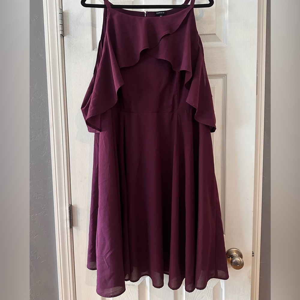 Plum Torrid off the shoulder dress size 18